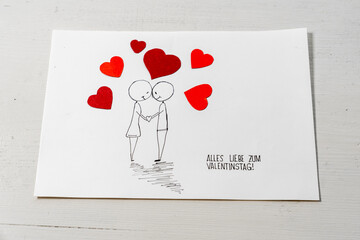Liebesbrief Zeichnung Valentinstag