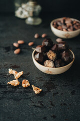 Group of chocolate close up