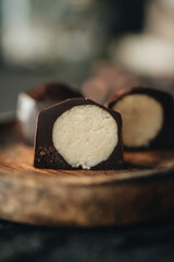 Group of chocolate close up