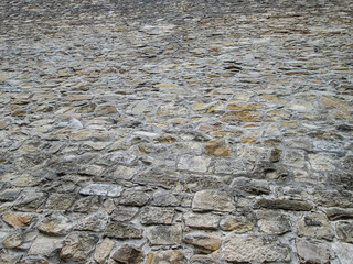 Extensive stone texture. Beautiful styling with orange minerals. Stock photo off sandstone.