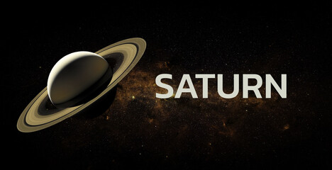 Saturn on space background. Elements of this image furnished by NASA. © wasan