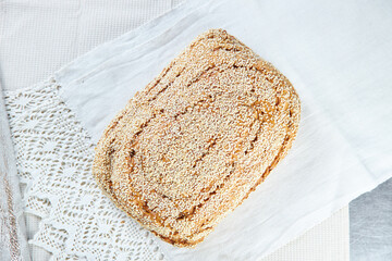 bread on a wooden board
