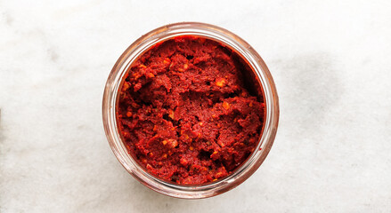 Traditional Turkish food acuka. Organic turkish cuisine. Acuka is healthy vegeterian sauce for any type of food.