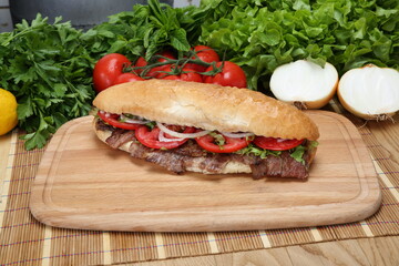 ekmek arası et döner, et döner sandviç, döner sandviç, et döner, meat donner sandwich, meat donner