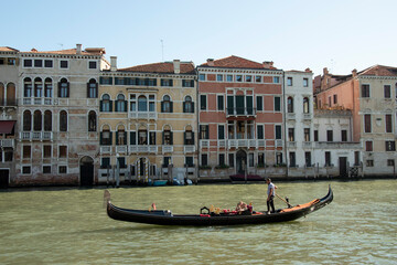 Fototapeta na wymiar The gondola, typical boat of the city of Venice, Italy, Europe.