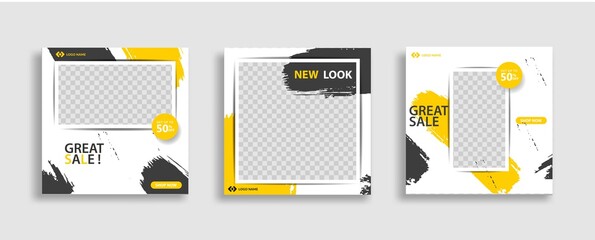 Modern Social Media banner template can be edited. Anyone can use this design easily. Promotional web banners for social media. Elegant sale and discount promo - Vector. 