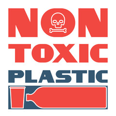 Non toxic plastic.
Safety sign. Text information. Flat image, blue,red color.
- 411570347