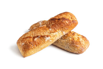 Fresh French mini baguette from the bakery, with a crisp crust