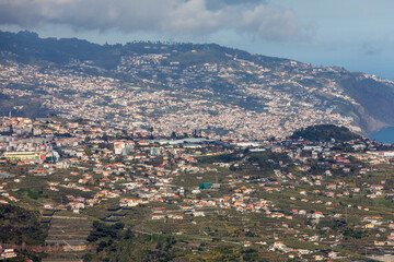 View down from Cabo Girao on Madeira Island, Portugal, the highest cliff in Europe