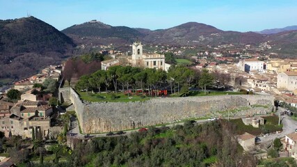 Alatri towns of Ciociaria famous for its Cyclopean walls
Aerial view of the acropolis of the city of Alatri in the province of Frosinone