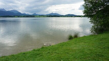 the Forggensee in Fussen, Bavaria, Germany, June