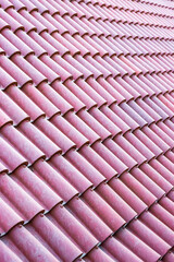 Roof tiles side view vertical background