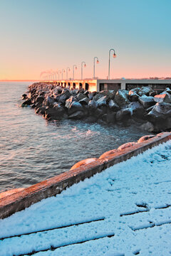 pier at sunset