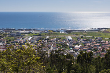 Fototapeta premium Aerial view on Viana do Castelo, Portugal