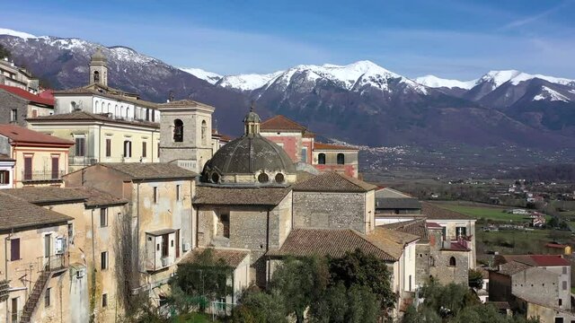 Alvito, medieval village in the province of Frosinone, Lazio Italy
Aerial view of the historic center of Alvito
