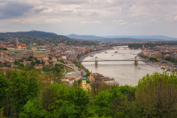 View above Budapest, Hungary