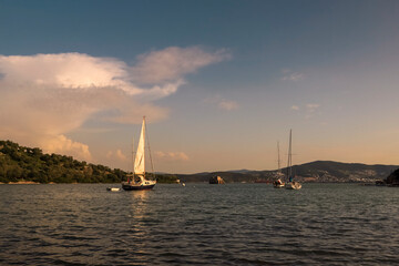 Turkey - Muğla - Milas 03 January 2021 Kıyıkışlacık village sea view. It is a very nice quiet village for a holiday.