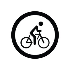 road sign cyclists only vector icon eps 10