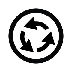 traffic sign circle vector icon eps 10