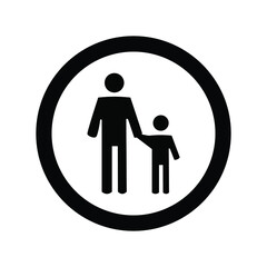 traffic sign caution people vector icon eps 10