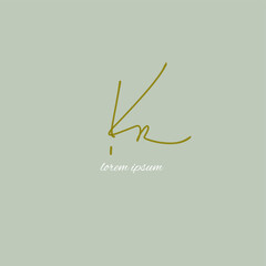 KR Initial Isolated Logo for Identity