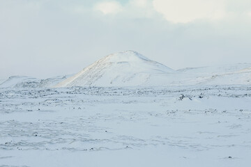 Fototapeta na wymiar vintage Icelandic mountain