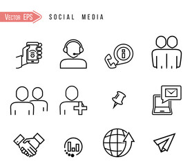 Human resources and management icons set.