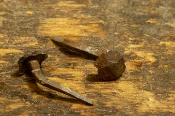Bent forged nails