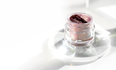 Purple glitterers for make-up.  Eyeshadows