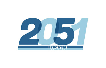 Happy new year 2051. Typography logo 2051 vision, 2051 New Year banner
