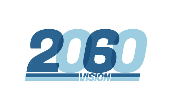 Happy new year 2060. Typography logo 2060 vision, 2060 New Year banner