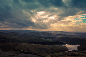 hill trip in autumn 2020 peak districkt ,kinder scout kinder downfall