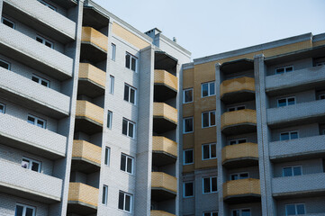 Fototapeta premium Construction of multi-storey residential building