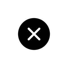 Cross icon in glyph or solid black style. Vector