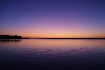 Beautiful sunset over the lake