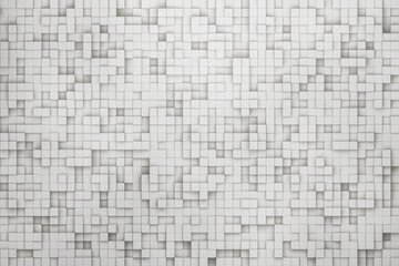 white abstract pixel square texture background 3d render
