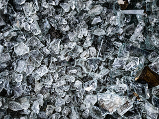 Gray / glass / crushed / broken