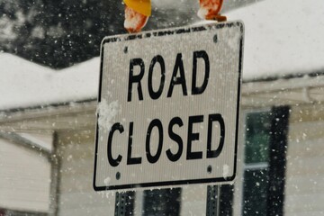 Road Closed in Snow