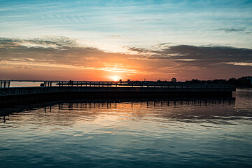 sunset at the pier