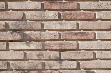 Clinker brick wall. Finishing brickwork for laying out. Can be used as a background.