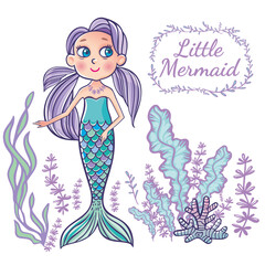 Cute mermaid for kids fashion artworks