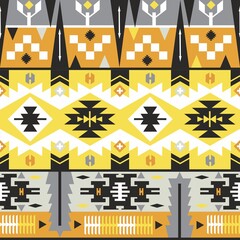 Native aztec seamless pattern. Tribal colorful design