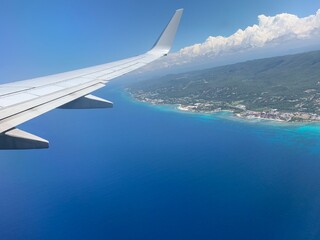 Obraz premium view from airplane window, Jamaica