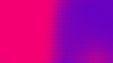 Dots halftone purple pink color pattern gradient texture with technology digital background. Pop art comics with nature graphic design.