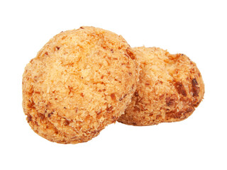 Coconut cookie organic isolated on the white background