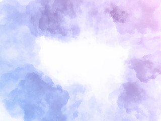 Abstract digital watercolor background with pink and blue colors