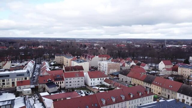 &Uuml;berblick &uuml;ber verschneites Neuruppin