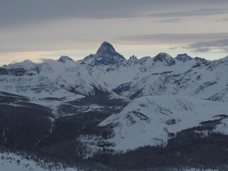 Obraz premium Mount Assiniboine view at Sunshine Village Ski Slope at Banff National Park Alberta Canada OLYMPUS DIGITAL CAMERA
