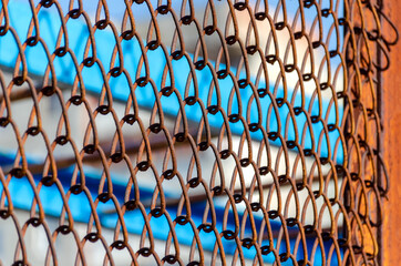 Steel mesh-netting made of wire without anti-corrosion coating