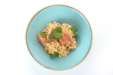 porridge with tomatoes and bean seasoning 